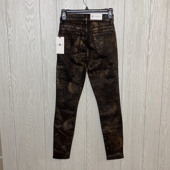 7 for All Mankind snake print high waist skinny - Picture 3 of 6